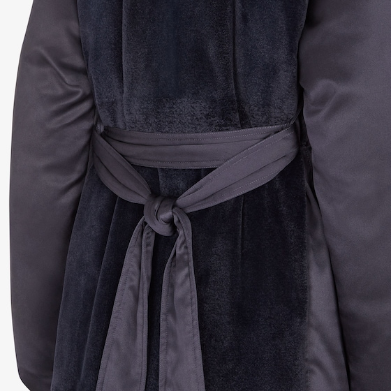 Fendi Padded cocoon coat with a large lapel collar and matching | Thumbnail 3