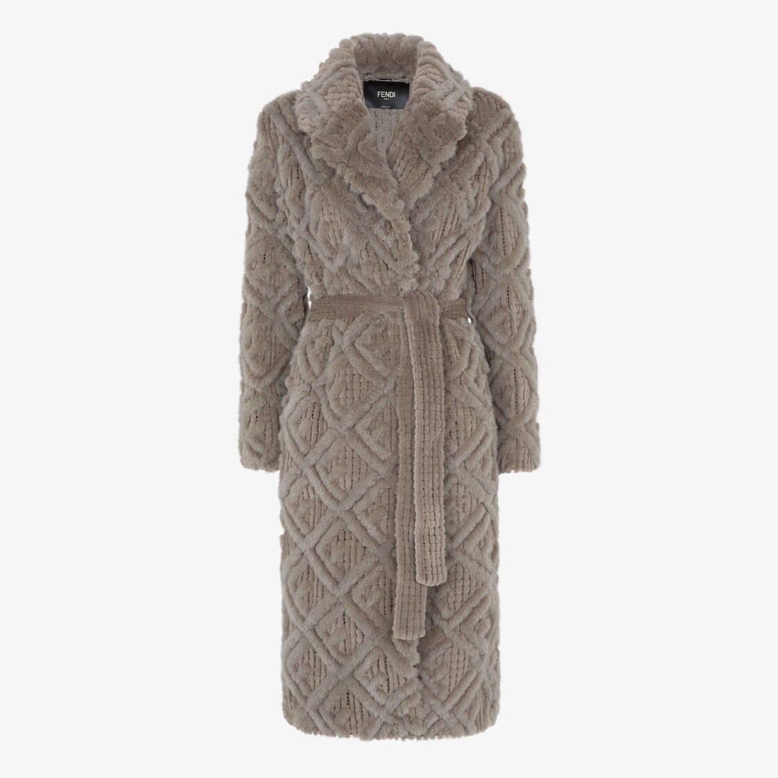 Coat Fur Gray Fendi