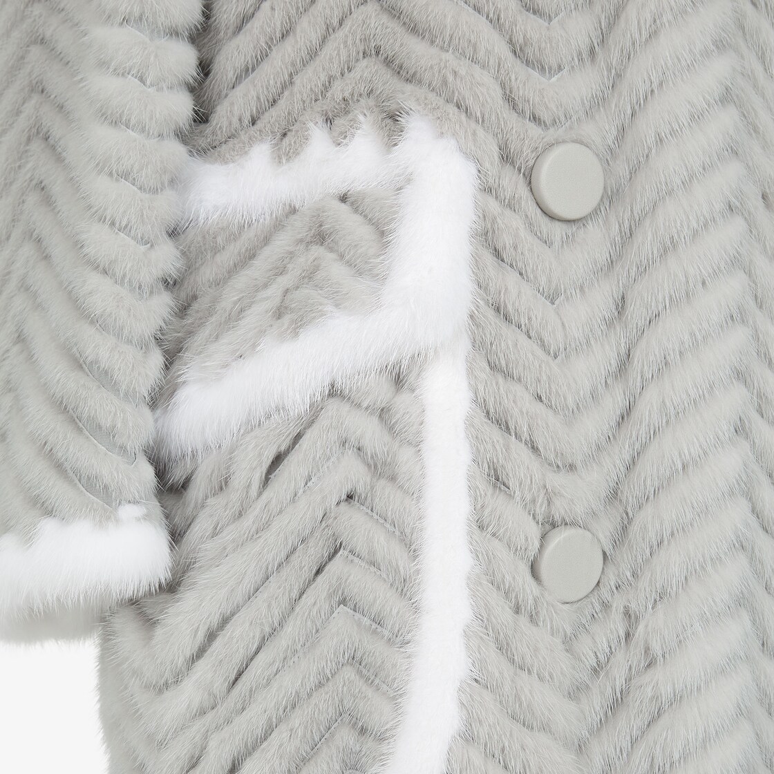 Coat Fur Grey - Image 3/4
