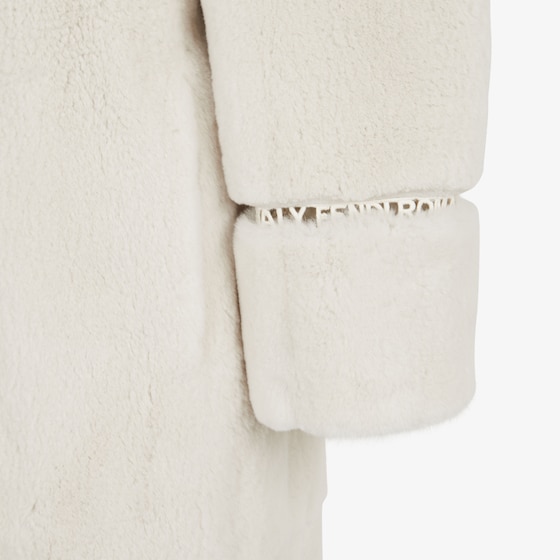 Fendi Long-sleeved straight-cut long coat with shirt collar | Thumbnail 3