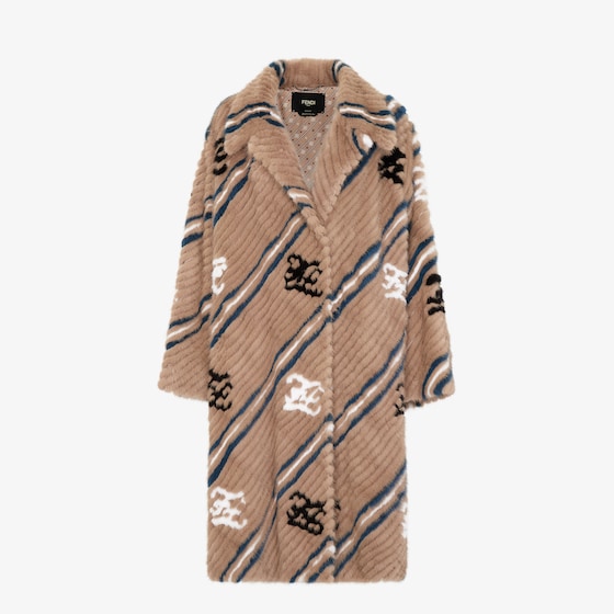 Fendi Coat In Brown