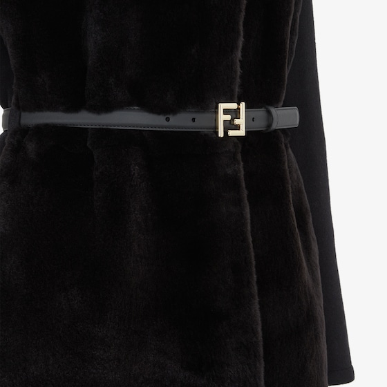 Fendi Straight-cut, single-breasted long coat with lapel collar | Thumbnail 3