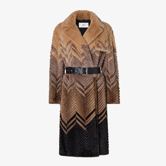 Fendi Coat In Beige