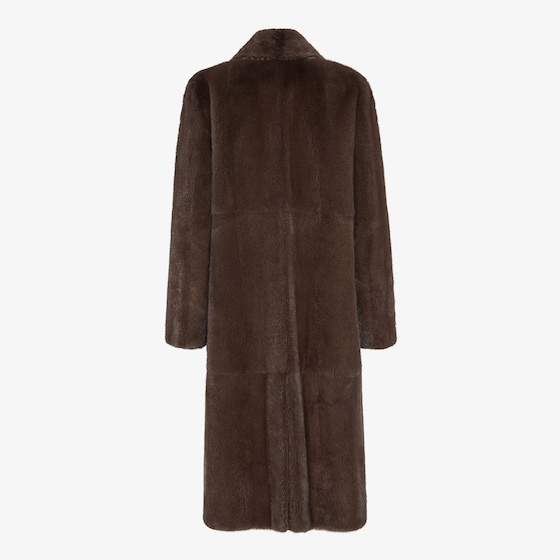 Fendi Long-sleeved straight-cut midi coat with shirt collar | Thumbnail 2