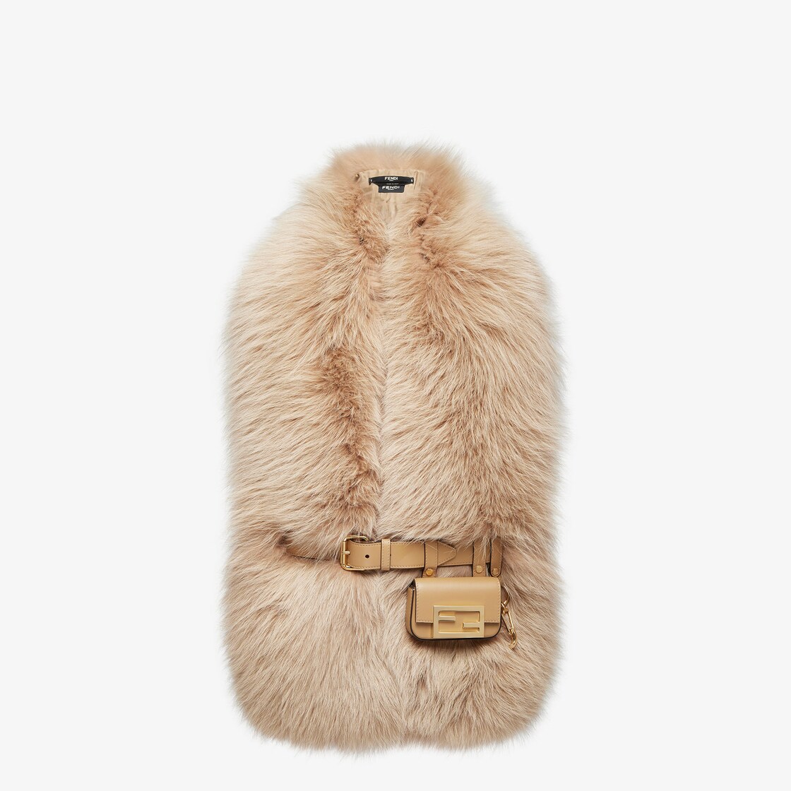 Maxi Stole Beige fox fur stole Beige - Image 1/2