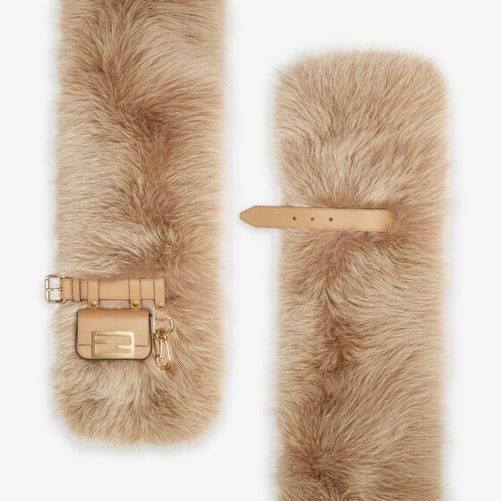 Fendi Maxi stole with multifunctional leather belt | Thumbnail 2