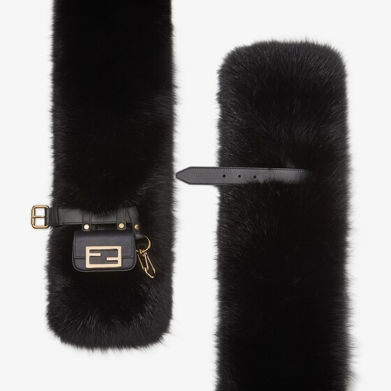 Fendi Maxi stole with multifunctional leather belt | Thumbnail 2