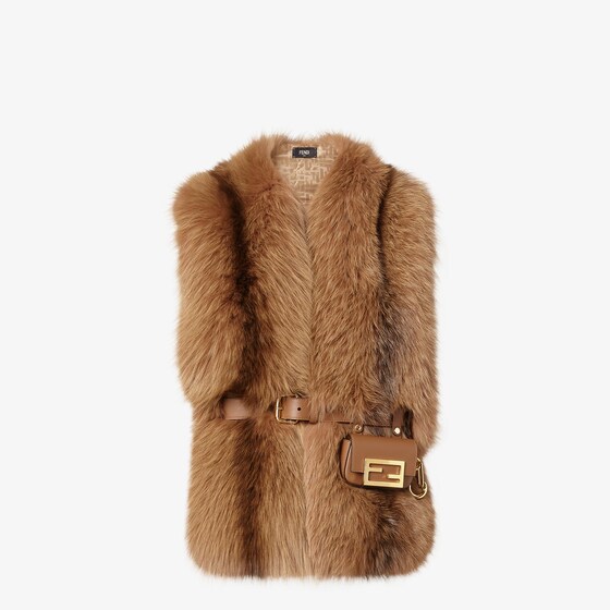 Fendi Maxi Stole In Brown