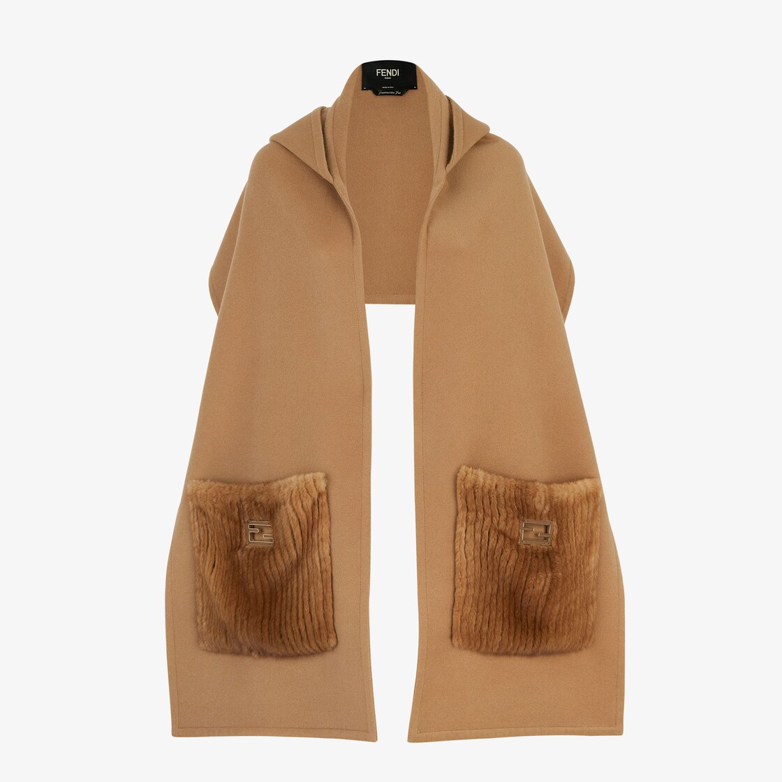 ScarfBrown cashmere and mink scarf