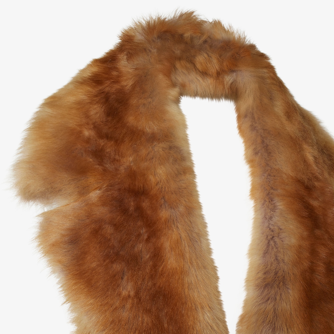 Scarf Caramel-coloured ‘dorsato’ shearling scarf Brown - Image 4/5