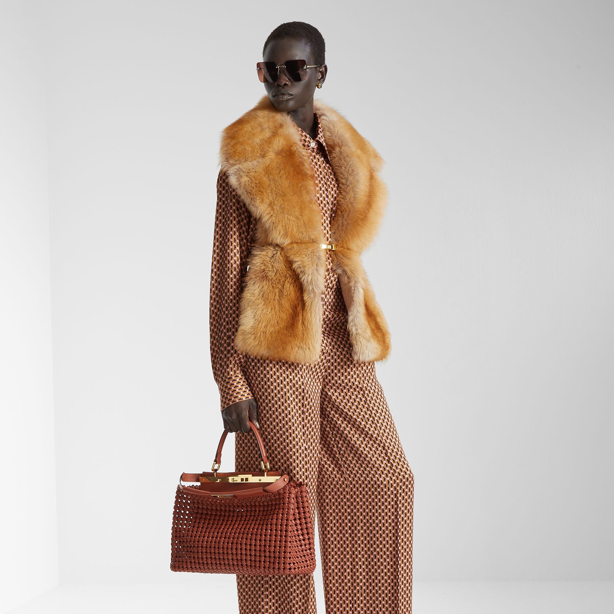 Scarf Fur Brown | Fendi