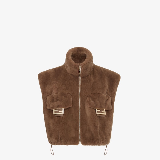 Fendi Gilet In Brown