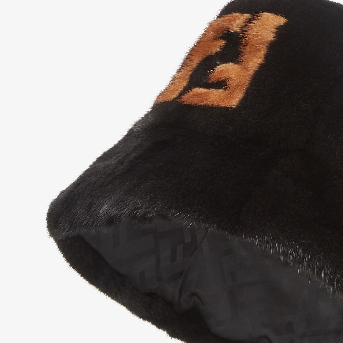 HatBlack mink bucket hat