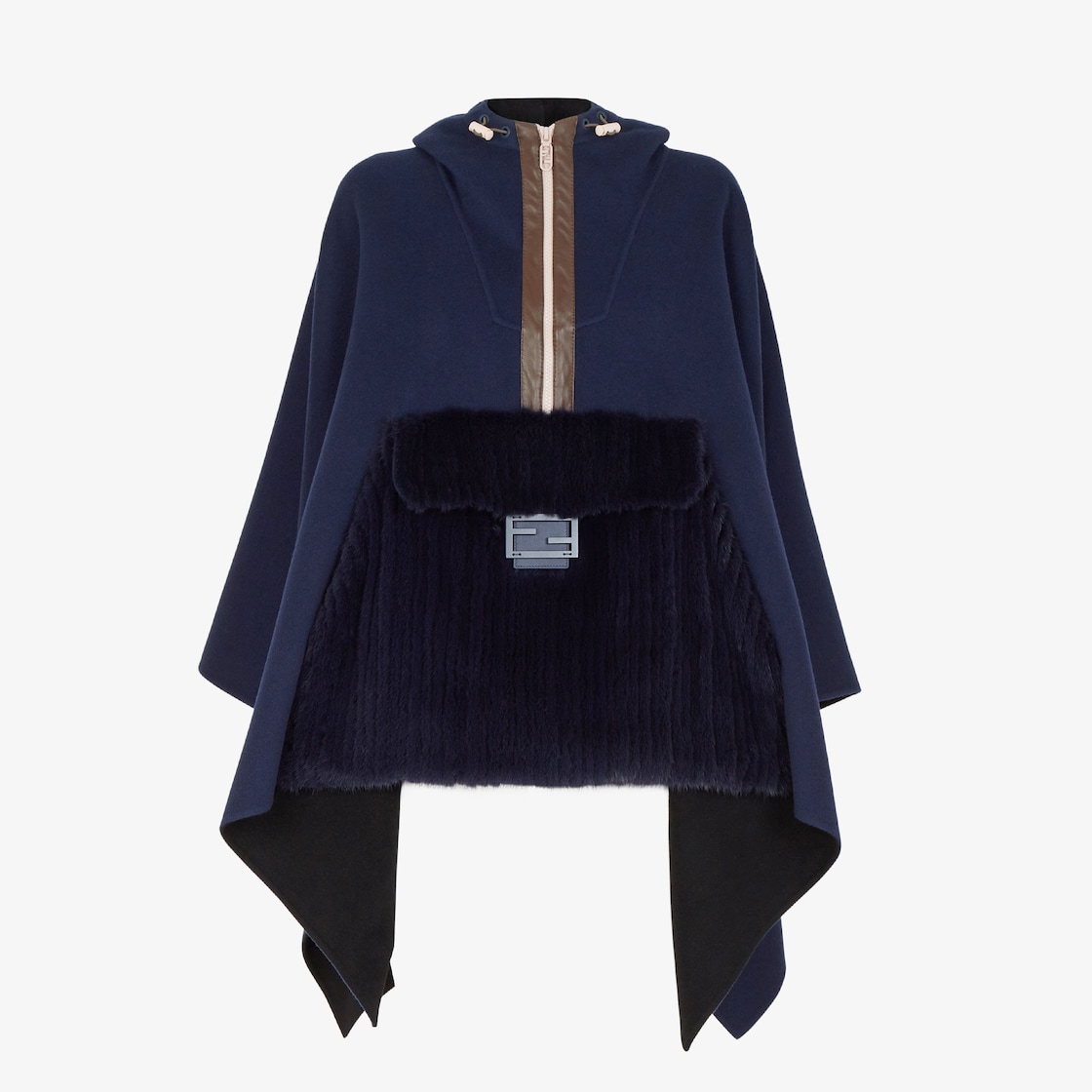 Fendi logo poncho sale