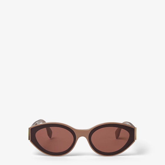 Fendi Oval First glasses in taupe acetate