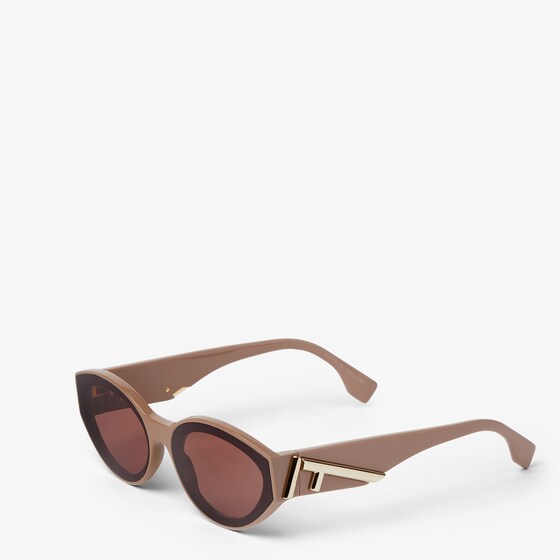 Fendi Oval First glasses in taupe acetate | Thumbnail 2