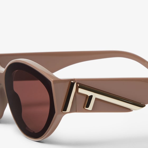 Fendi Oval First glasses in taupe acetate | Thumbnail 3
