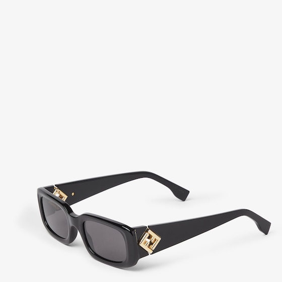 Fendi Rectangular FF Diamonds glasses in black acetate | Thumbnail 2