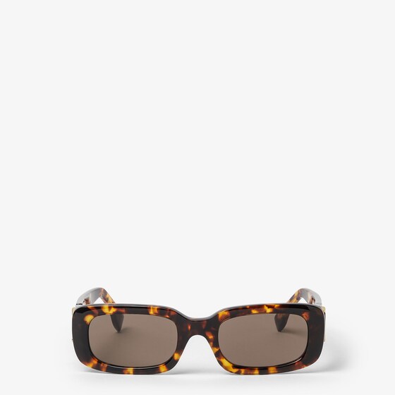 Fendi Rectangular FF Diamonds glasses in dark Havana acetate