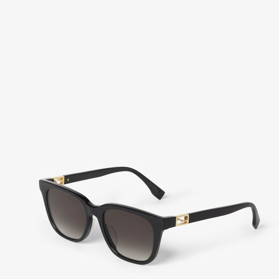 Fendi Square Baguette glasses in black acetate, decorated on | Thumbnail 2