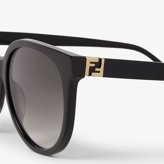 Fendi Round Forever sunglasses made of black acetate | Thumbnail 3
