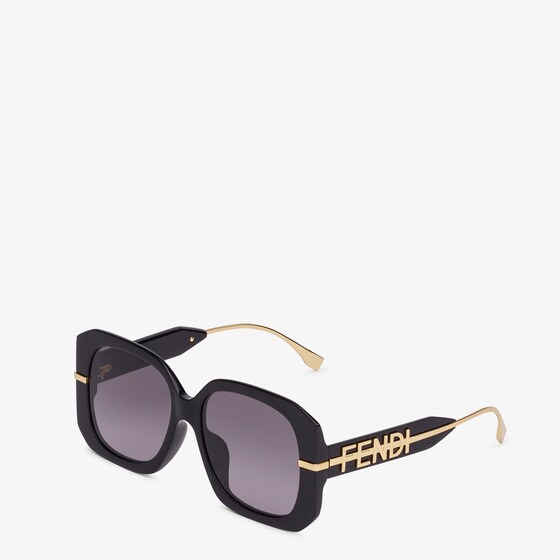 Fendi Oversized square Fendigraphy sunglasses in black acetate | Thumbnail 2