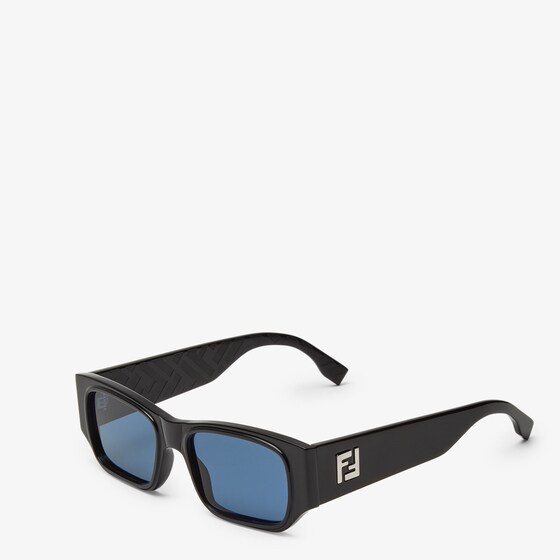 Fendi FF Squared rectangular glasses, made of black FF acetate | Thumbnail 2