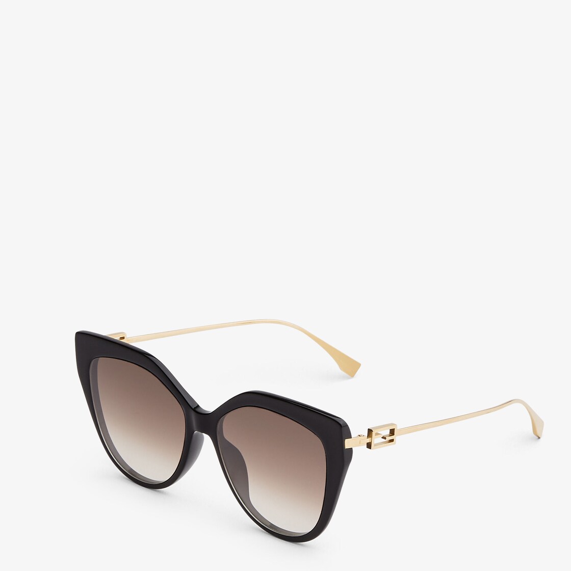 Baguette Oversized Sunglasses in Black - Fendi