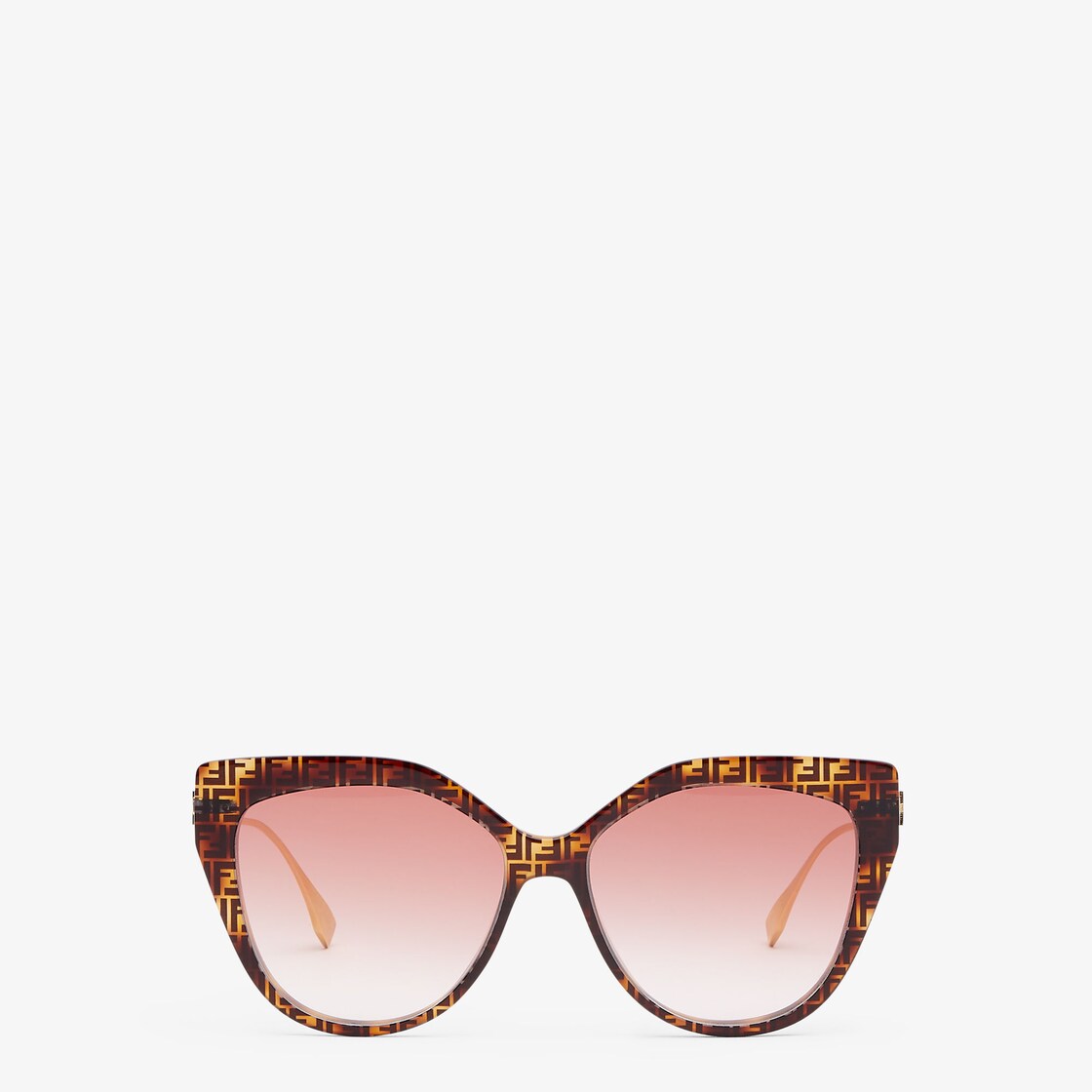 BaguetteFF Havana acetate and metal sunglasses