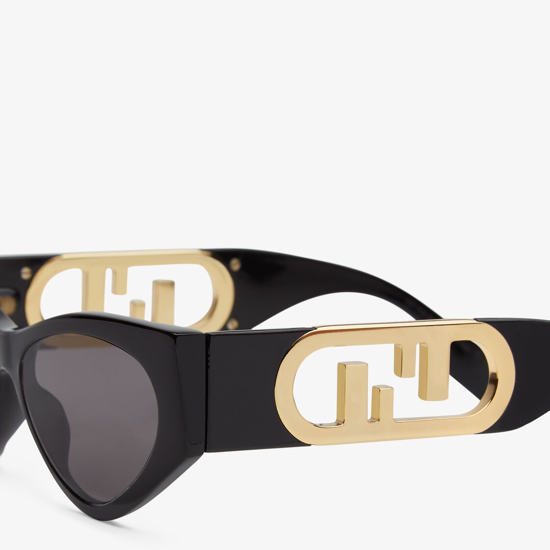 FENDI EYEWEAR O'Lock cat-eye acetate and gold-tone sunglasses