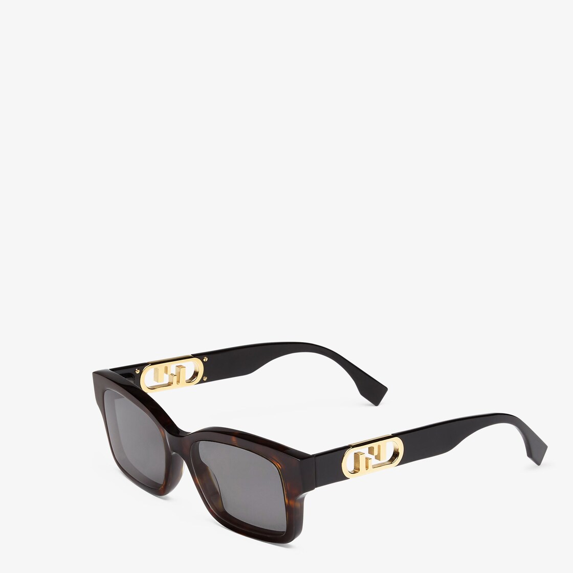 Fendi - O'Lock - Square Sunglasses - Transparent Havana