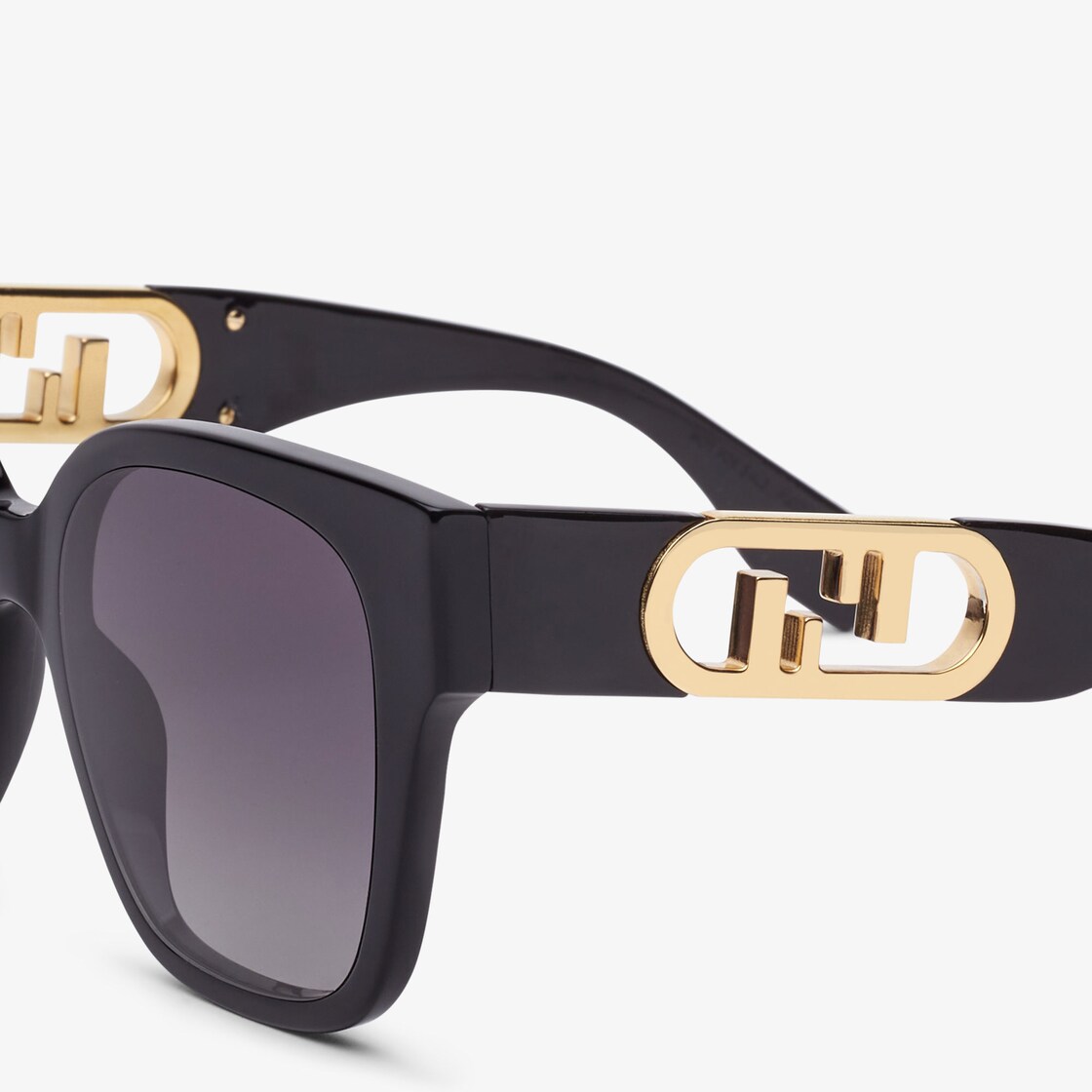 Fendi - O'Lock - Rectangular Sunglasses - Black - Sunglasses - Fendi Eyewear  - Avvenice