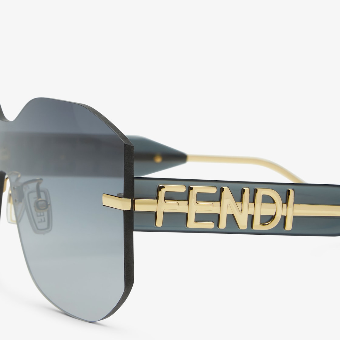 フェンディグラフィ - グリーン シールドサングラス | Fendi