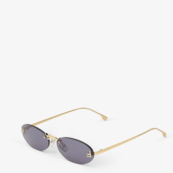 Fendi Oval First Crystal glasses with a gold-coloured | Thumbnail 2