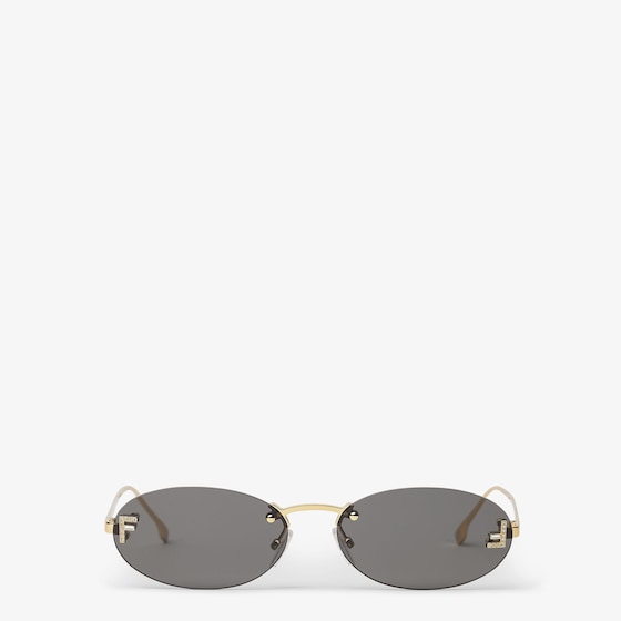 Fendi Oval First Crystal glasses with a gold-coloured