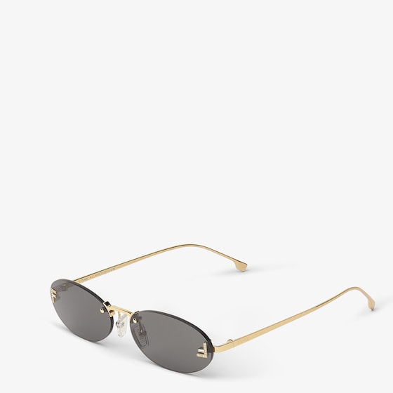 Fendi Oval First Crystal glasses with a gold-coloured | Thumbnail 2