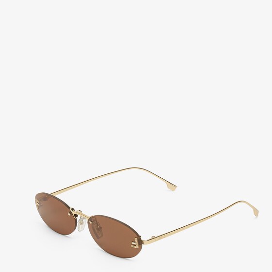 Fendi Oval First Crystal glasses with a gold-coloured | Thumbnail 2