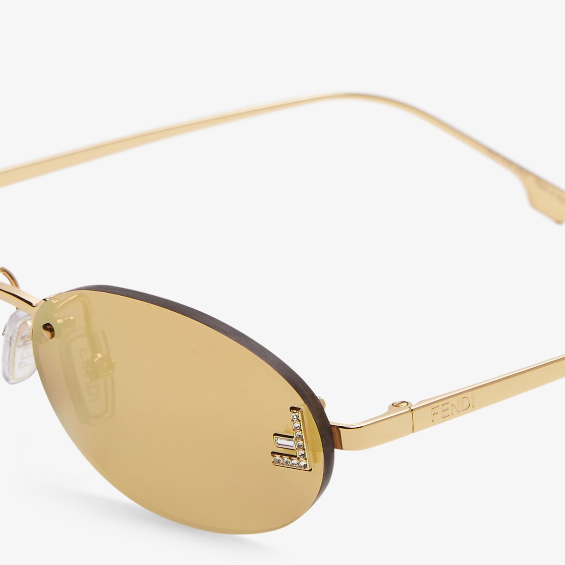 Fendi First Crystal Gold coloured sunglasses Fendi