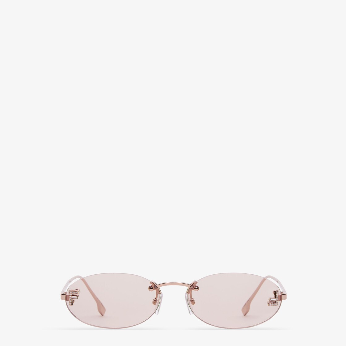 Fendi First Crystal Rose gold coloured sunglasses Fendi