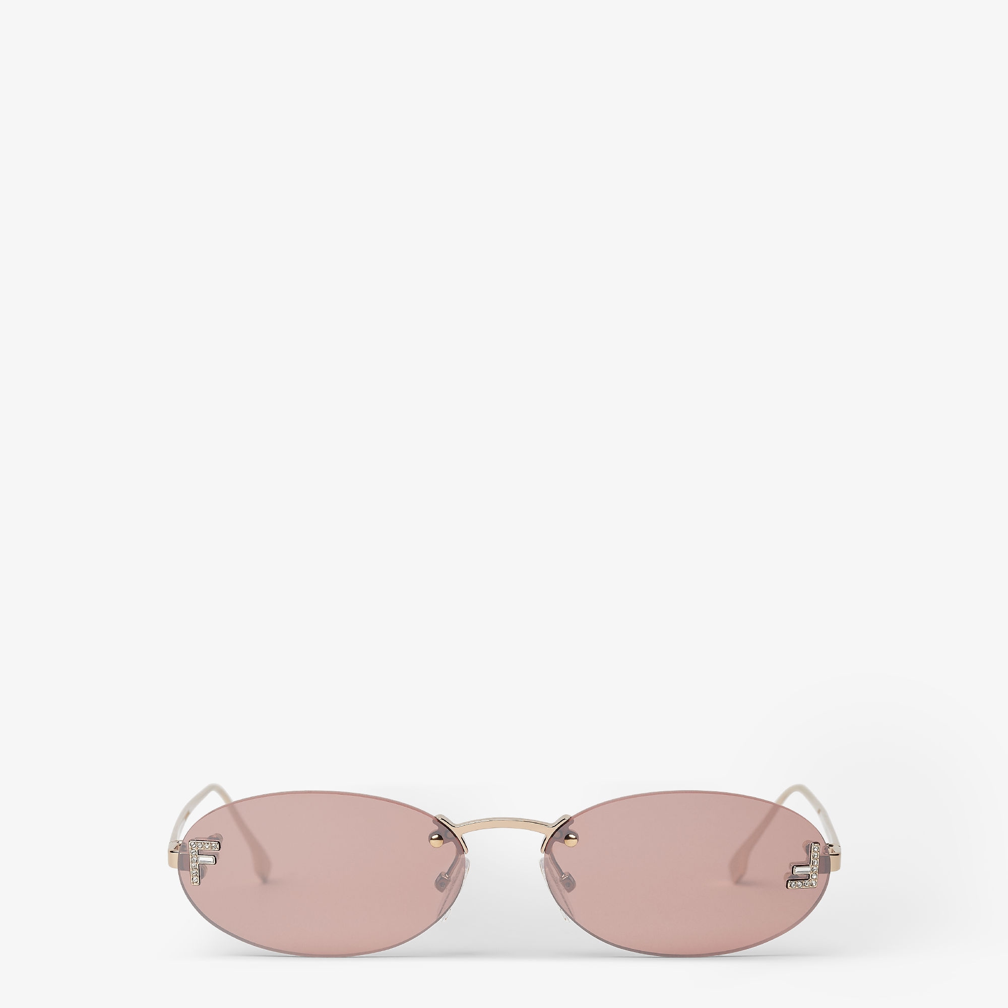 Fendi Blush Pink Logo Lens Sunglasses NWT Fendi Orange Pink Glitter Cat Eye Sunglasses FF 0137/S  main image 3