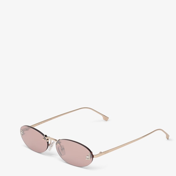 Fendi Oval First Crystal glasses with a rose-gold coloured | Thumbnail 2