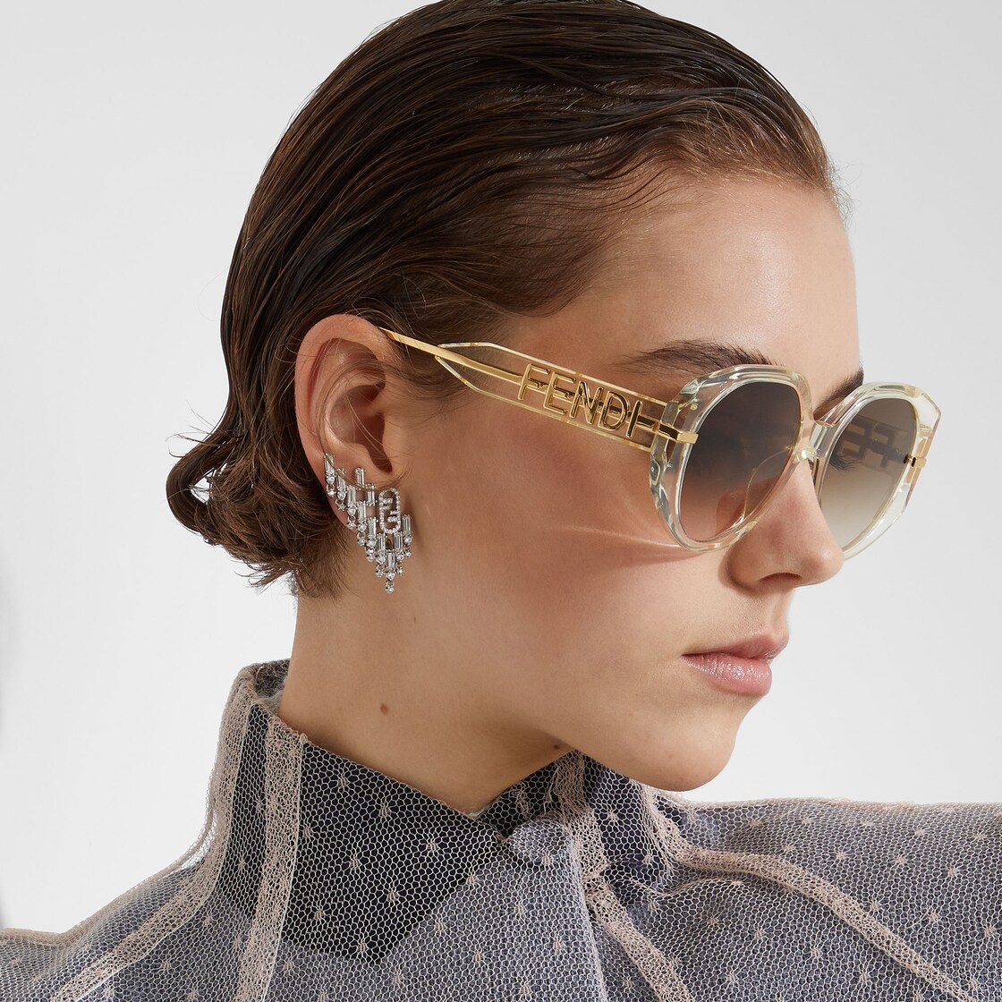 Fendi clear shop sunglasses