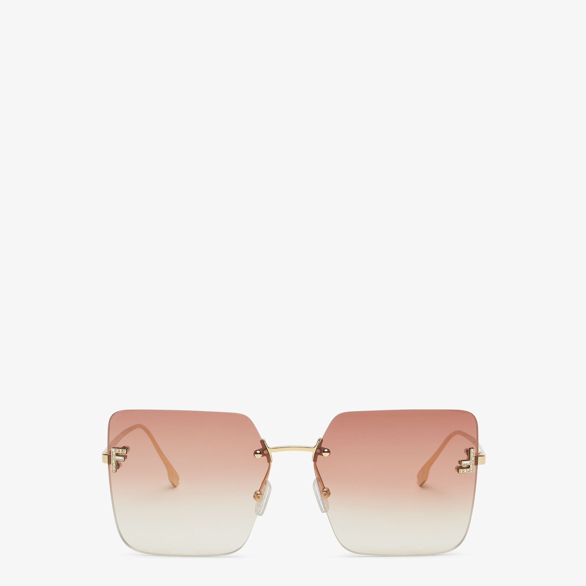 FENDI 上品 FF Diamonds スクエア サングラス Fendi Square FF Diamonds Metal Sunglasses | Liberty