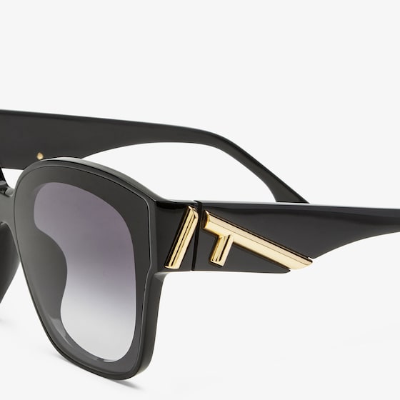 Fendi Square First eyeglasses in black acetate | Thumbnail 3