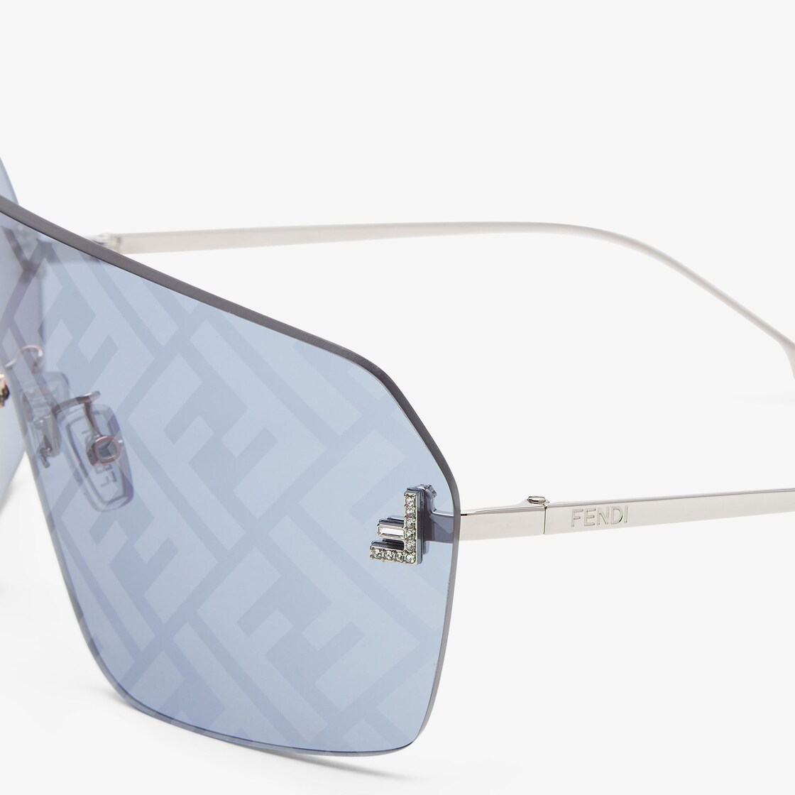 Fendi First Crystal Light blue shield sunglasses Fendi