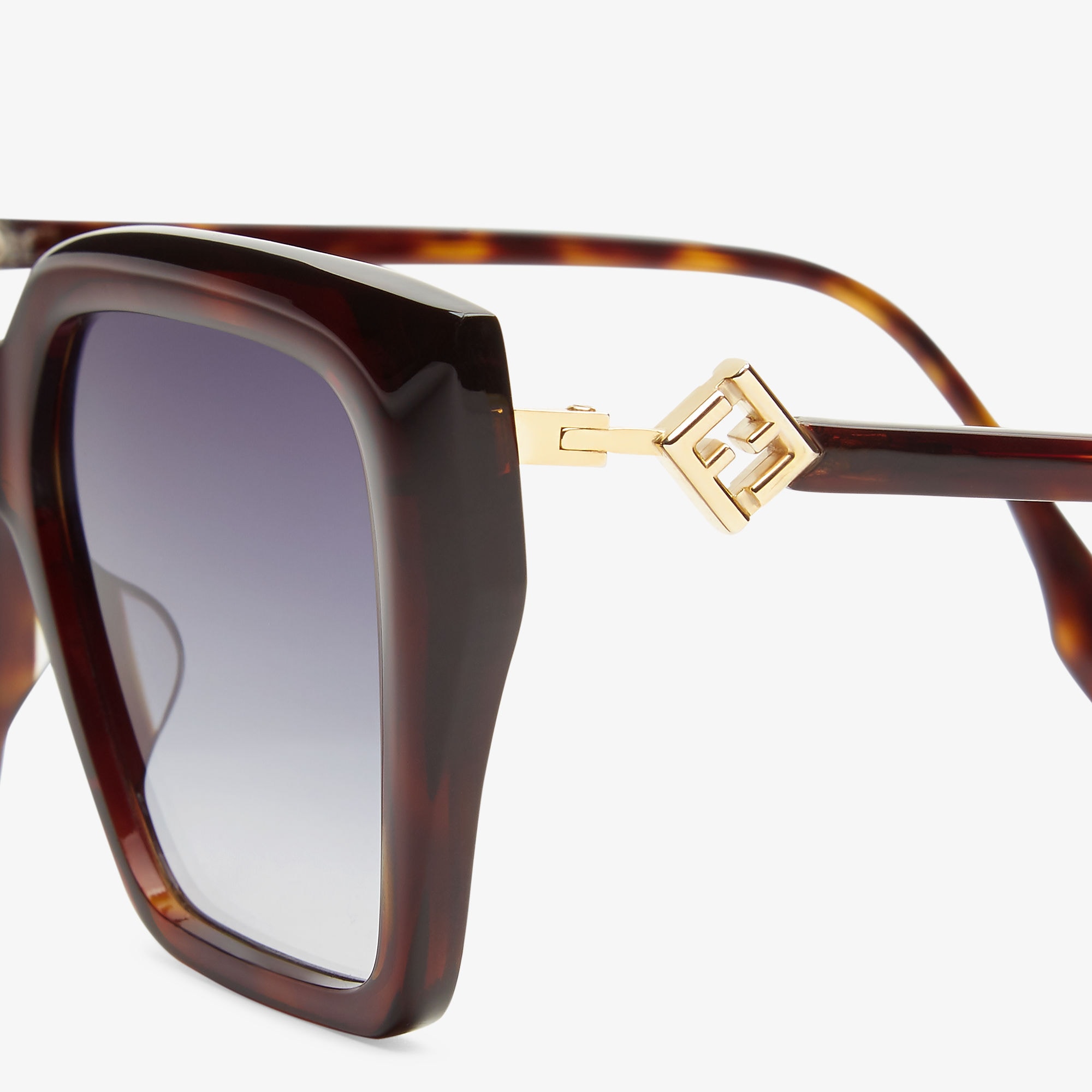 FENDI DIAMOND LOGO SUNGLASSES BROWN HIGH FASHION RARE SUN GLASSES Sunglasses FENDI Ff diamonds FE40140U 56V 53-18 Tortoise in  main image 4