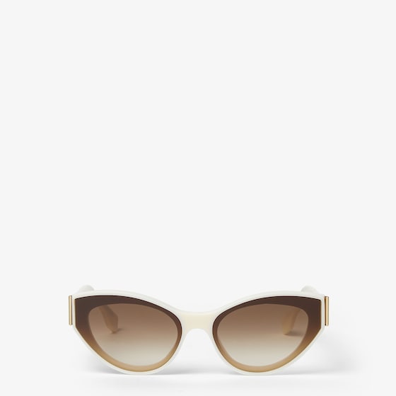 Fendi Cat-eye First glasses in ivory white acetate