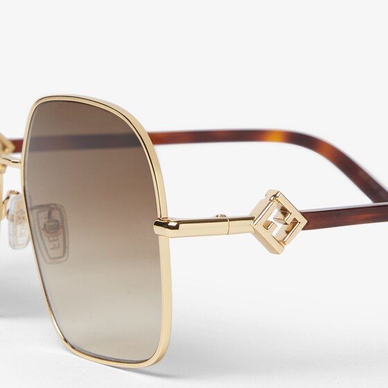 Fendi Oversize square FF Diamonds glasses made of metal with | Thumbnail 3