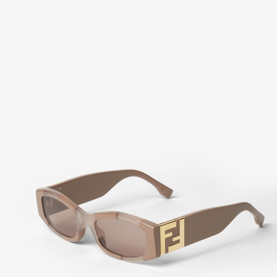 Fendi Oval Forever glasses in acetate with iconic Pequin | Thumbnail 2