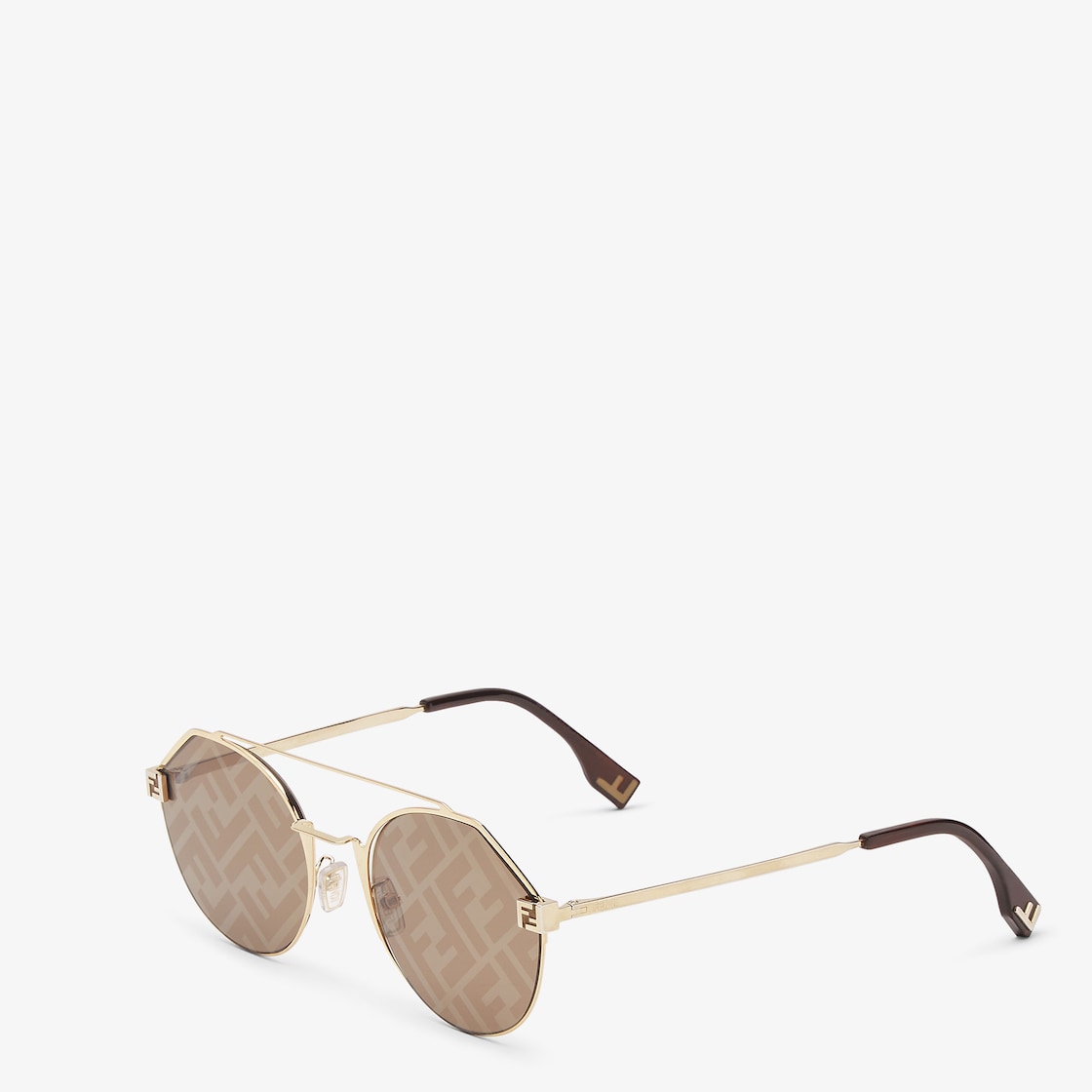 Fendi eyeline cheap gold sunglasses